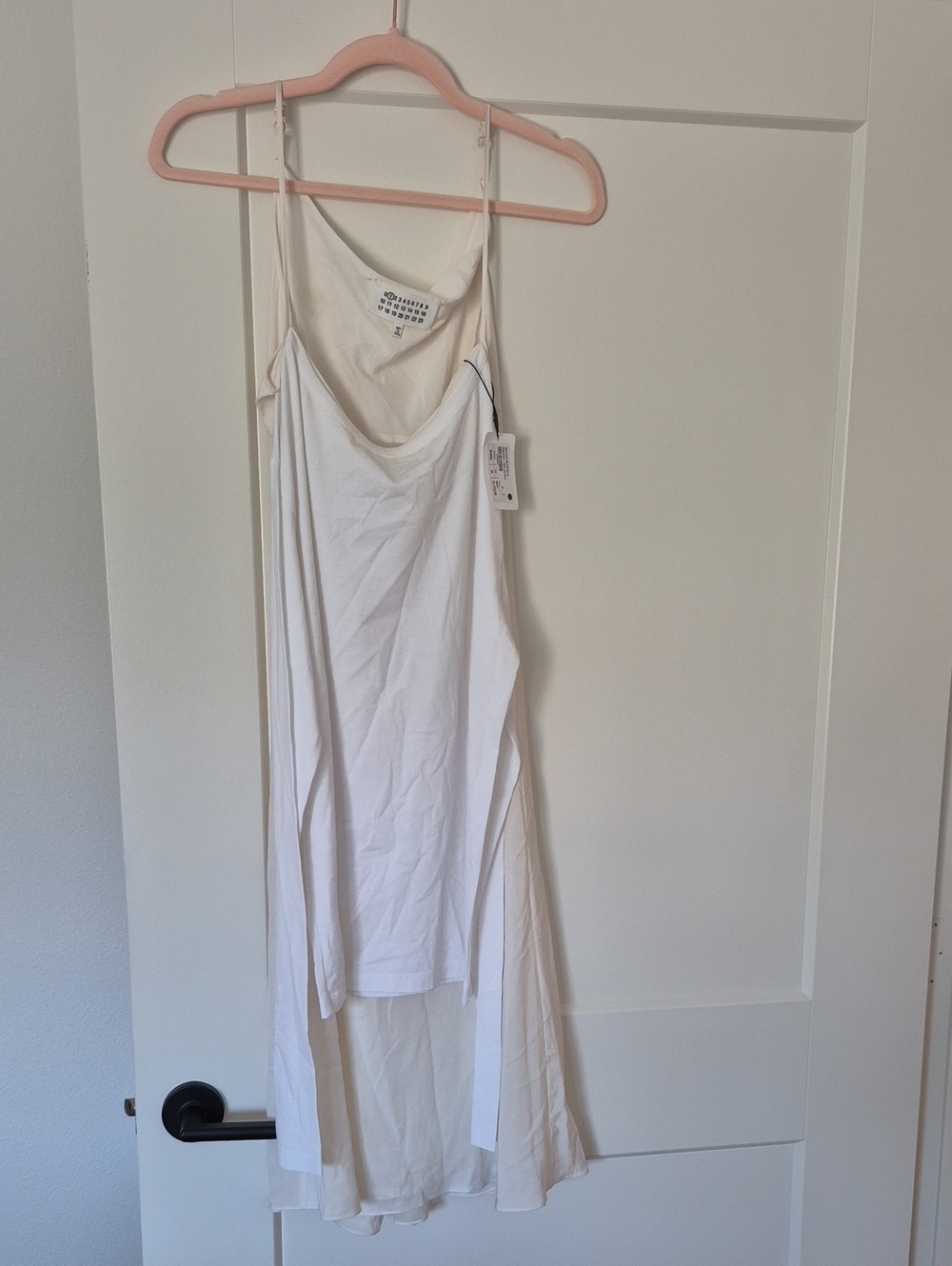 Maison Margiela White Layered Spaghetti-strap Slip